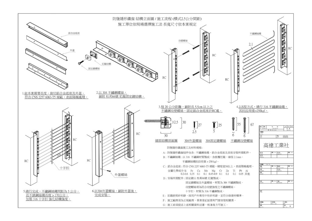 什麼是水平橫條？隱形鐵窗裝這個合法嗎？ - 高高順隱形鐵窗 防墜網 防鴿網 防貓網 防盜網